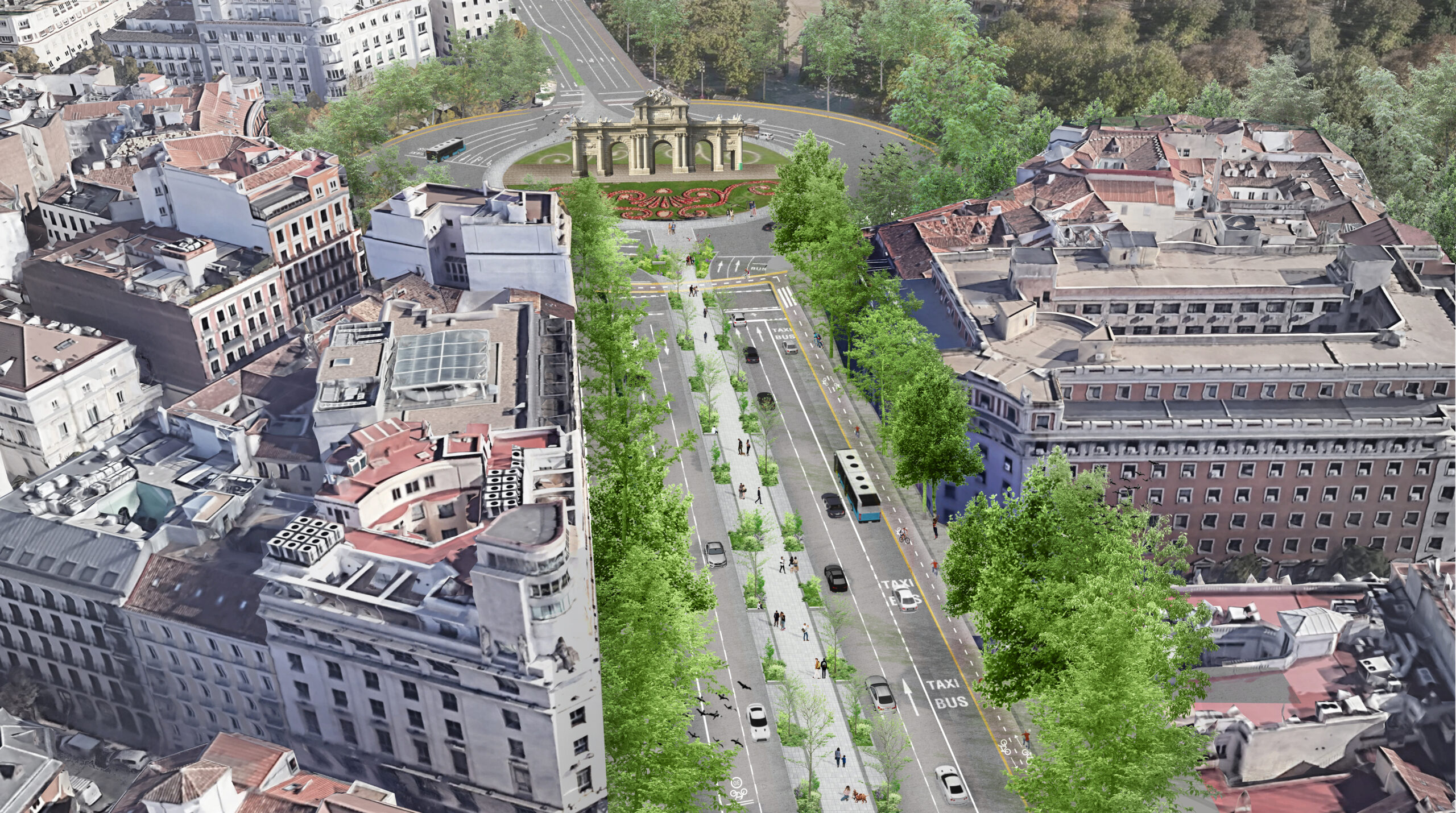 La remodelación del Paisaje de la Luz comenzará con la creación de un bulevar entre la plaza de Cibeles y la Puerta de Alcalá.